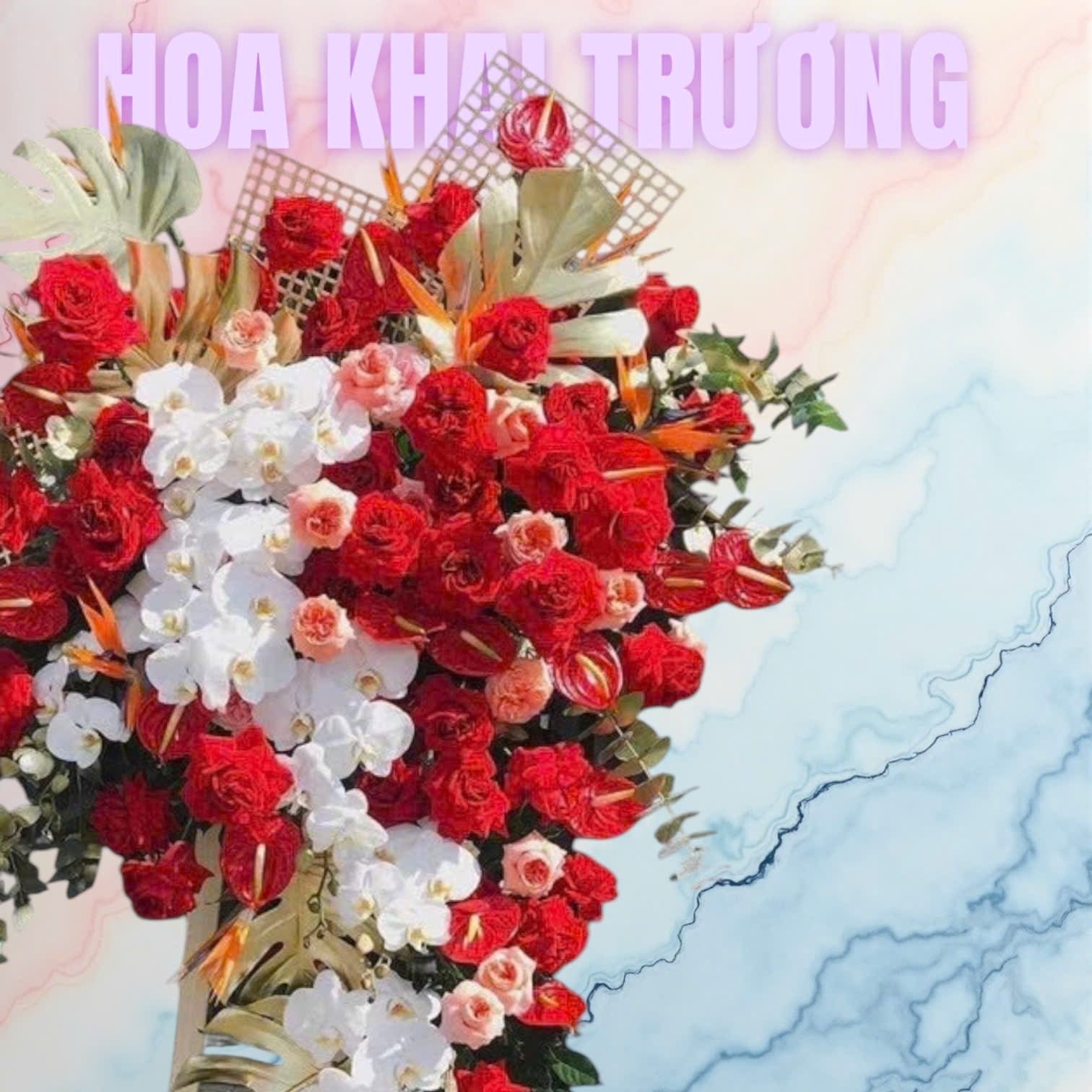 Kệ Hoa Khai Trương Lan Hồ Điệp - Hoa Sài Gòn