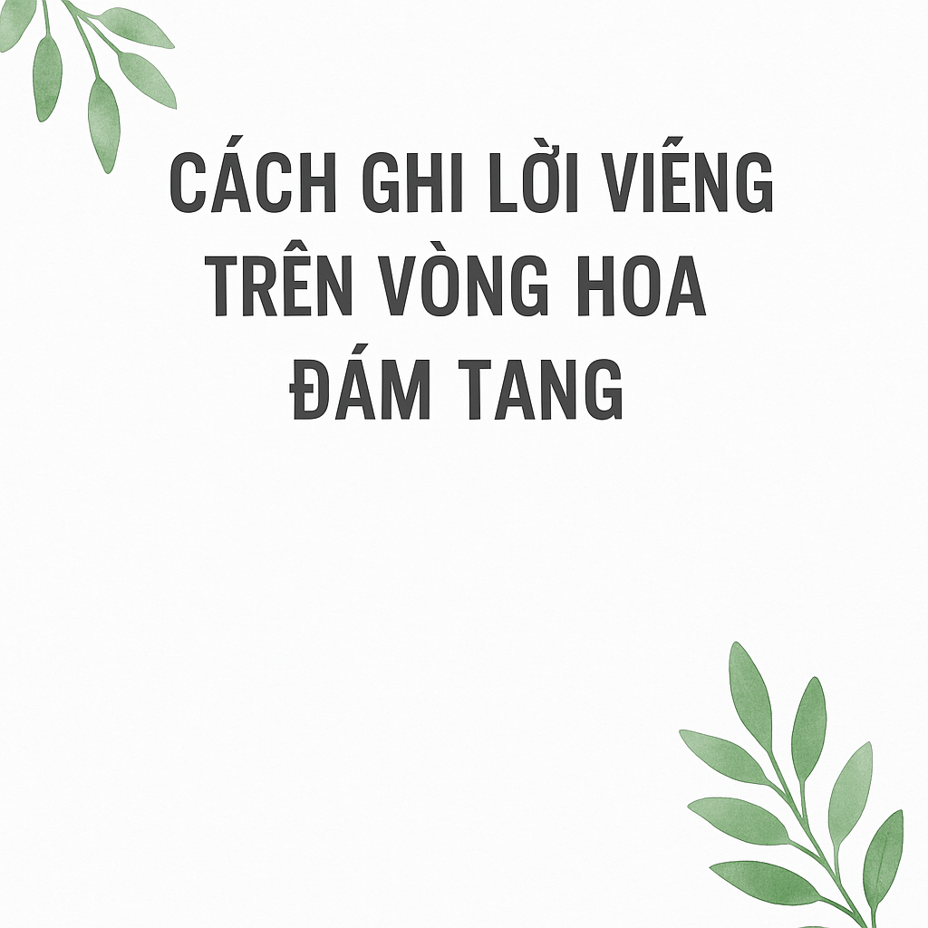 Cách Ghi Lời Viếng Trên Vòng Hoa Đám Tang - Hoa Sài Gòn