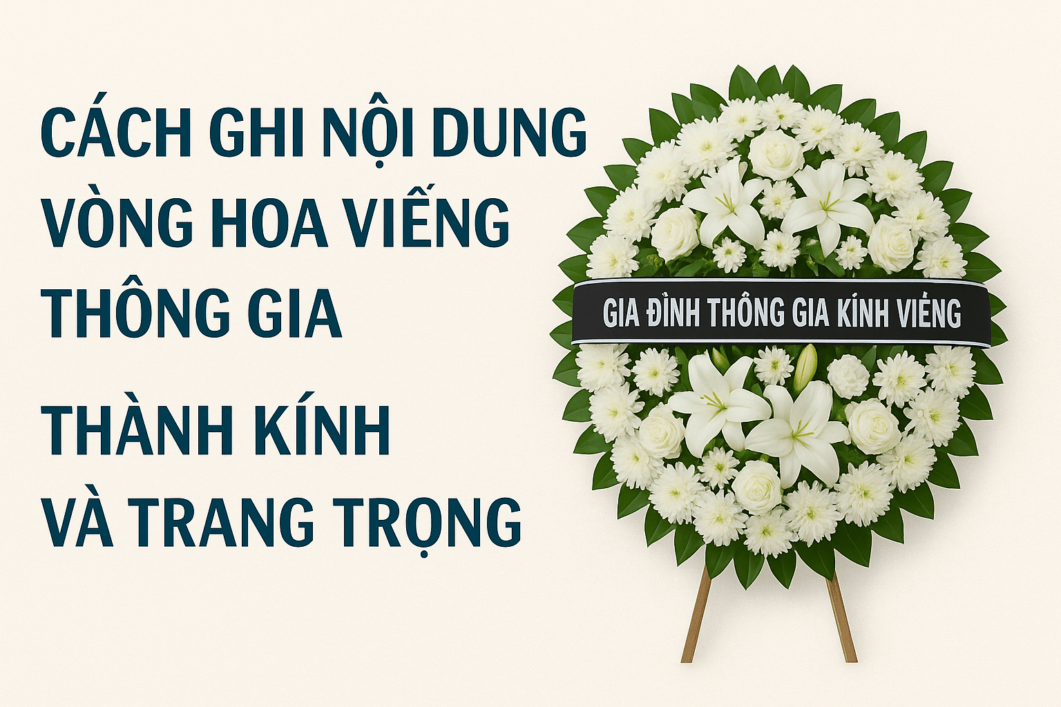 Cách Ghi Nội Dung Vòng Hoa Viếng Thông Gia - Hoa Sài Gòn