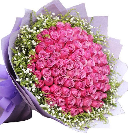 bo 99 hong tim vien bi trang